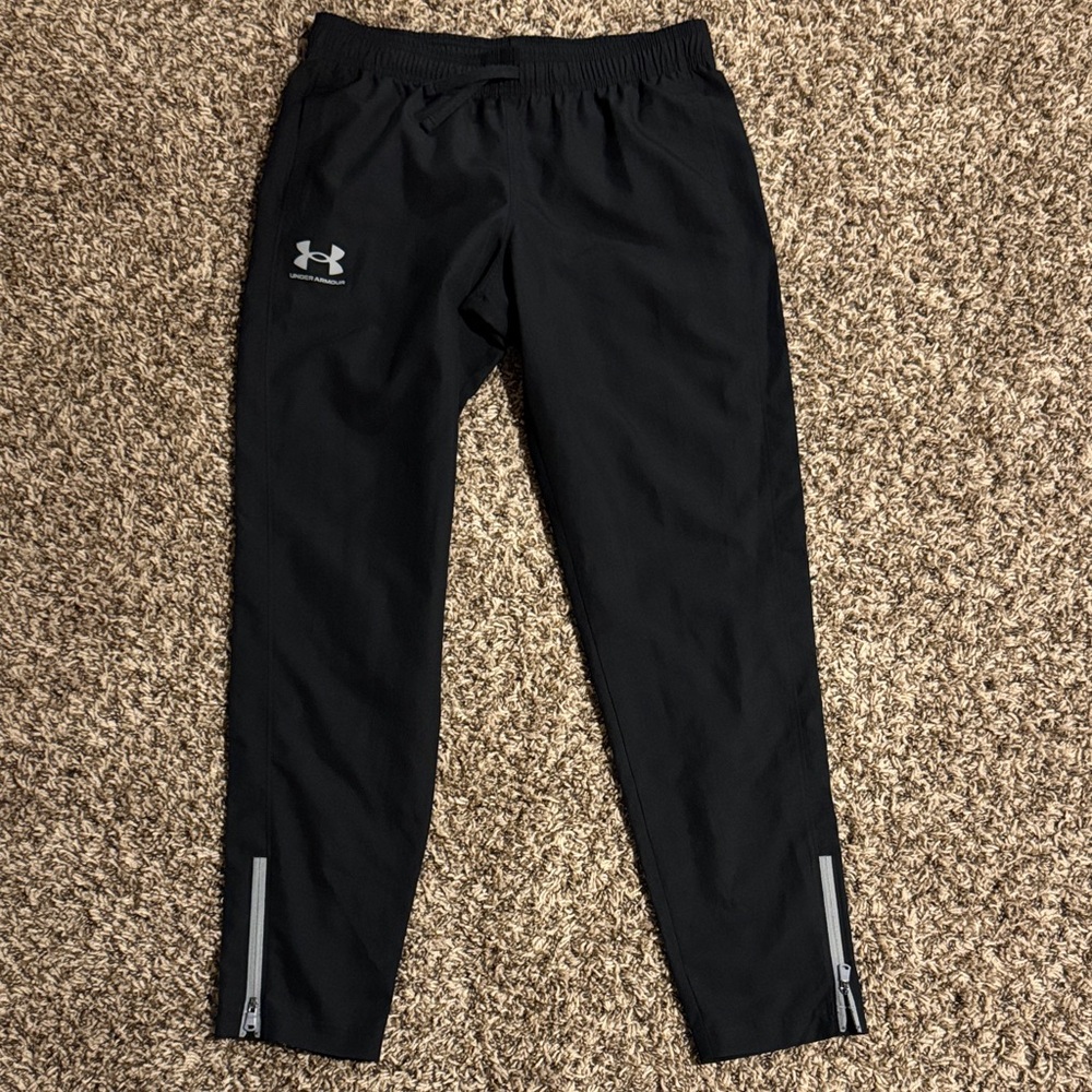 Under Armour Black Track Pants with Ankle Zippers